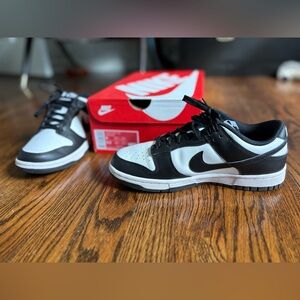 Women’s Nike Dunk Low Black and White Sneakers Size 8 Worn Once